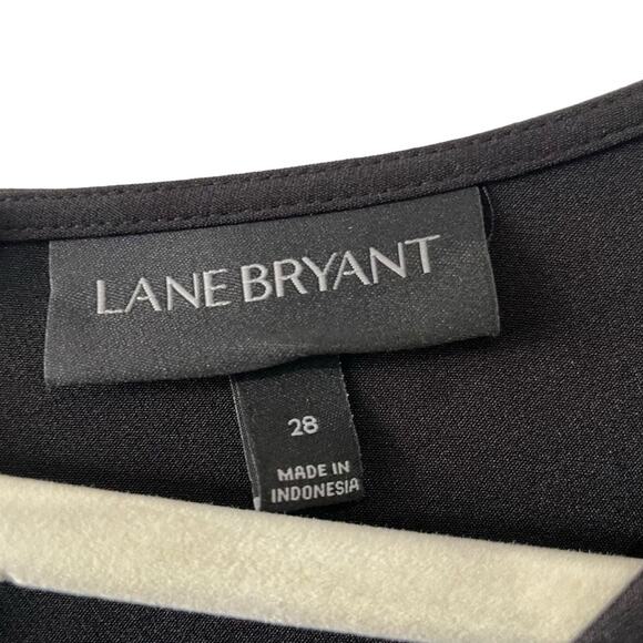 Lane Bryant Black Jumpsuit Size 4X 28 short sleeve wide leg - Picture 2 of 9